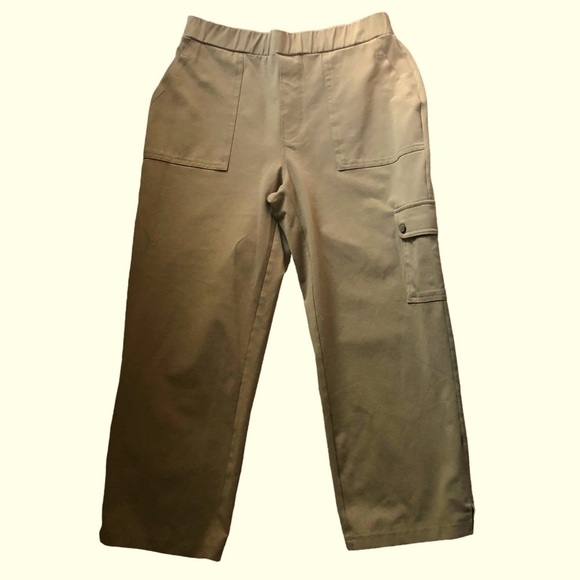 Susan Graver Weekend Regular Premium Stretch Pull-on Crop Pant S Sweet Caramel - Picture 2 of 6